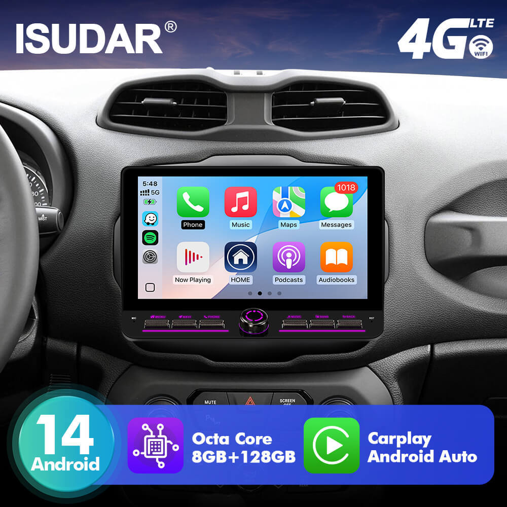 10inch Android 14 New Design Button Car Radio For Jeep Renegade 2014-2022