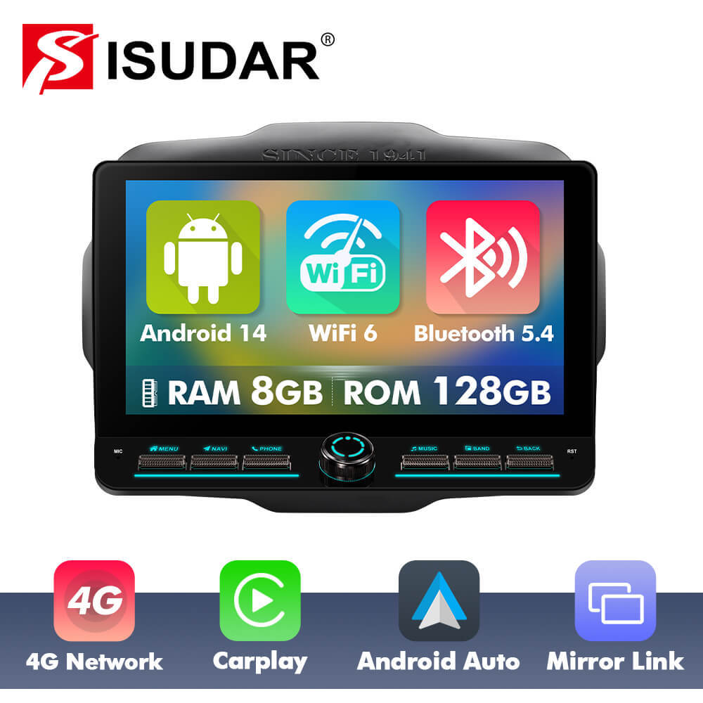 10inch Android 14 New Design Button Car Radio For Jeep Renegade 2014-2022