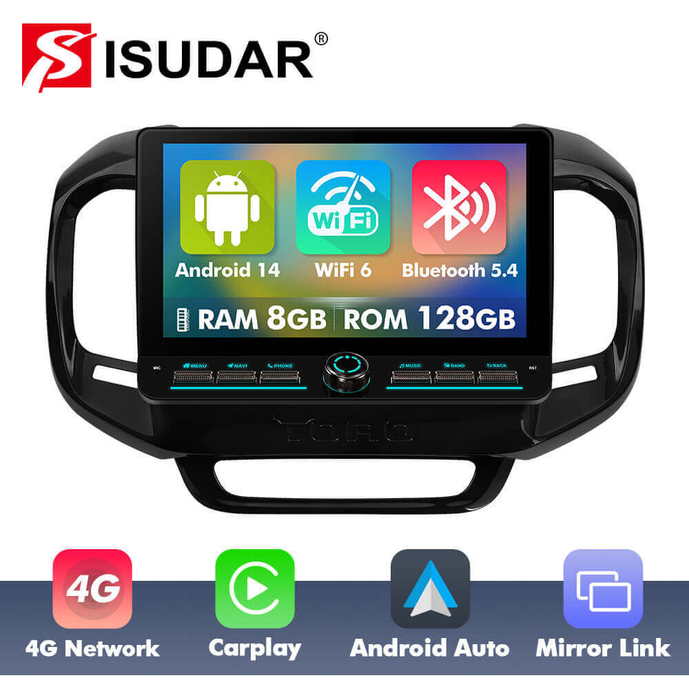 T75/T10C/T10M 10inch Android 14 Angle Key 2.0 Car Radio for Fiat Toro 2017-