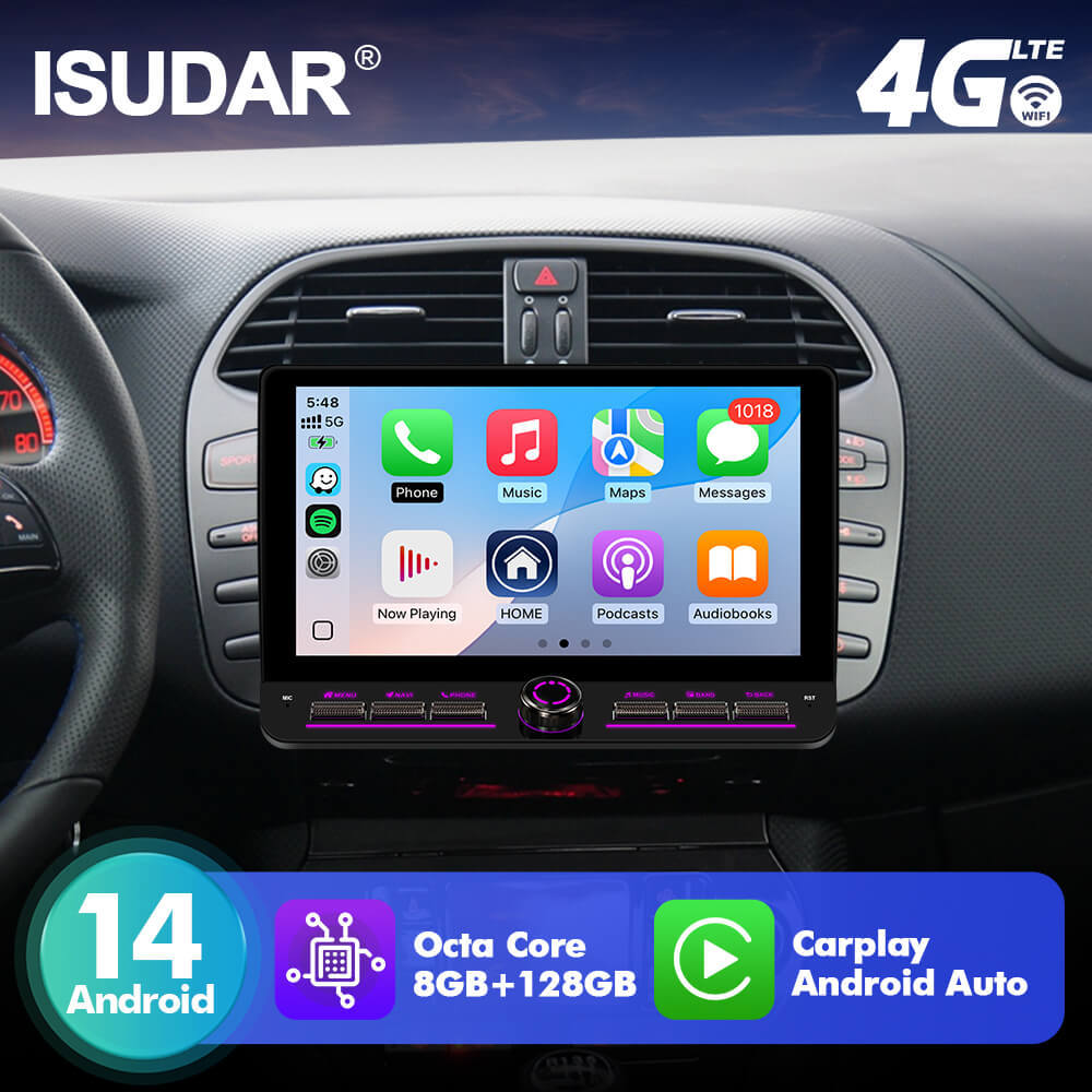 10inch Android 14 Button Car Radio For Fiat Bravo 2007-2012