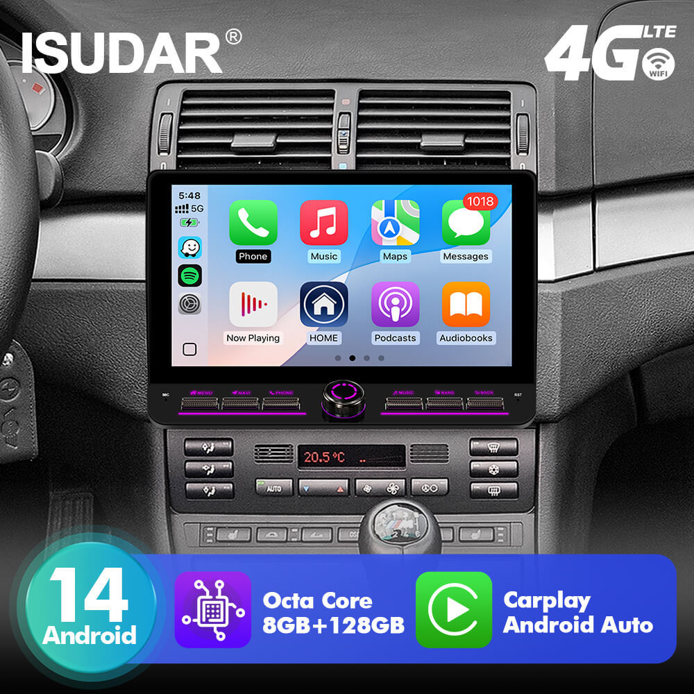 For BMW 3 Series E46 M3 10inch Android 14 Button Car Radio