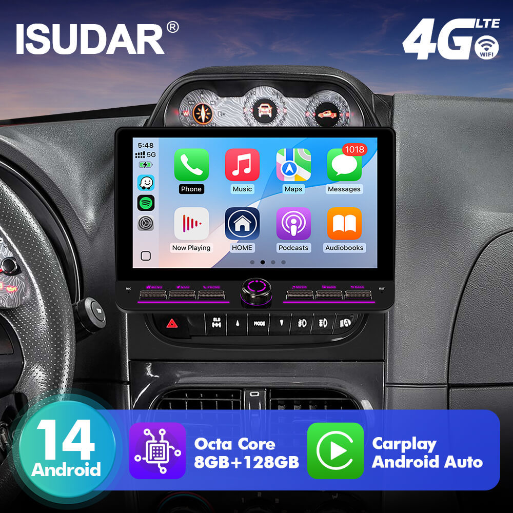 T75/T10C/T10M 10inch Android 14 Angle Key 2.0 Car Radio for Fiat Strada Idea 2012-2016