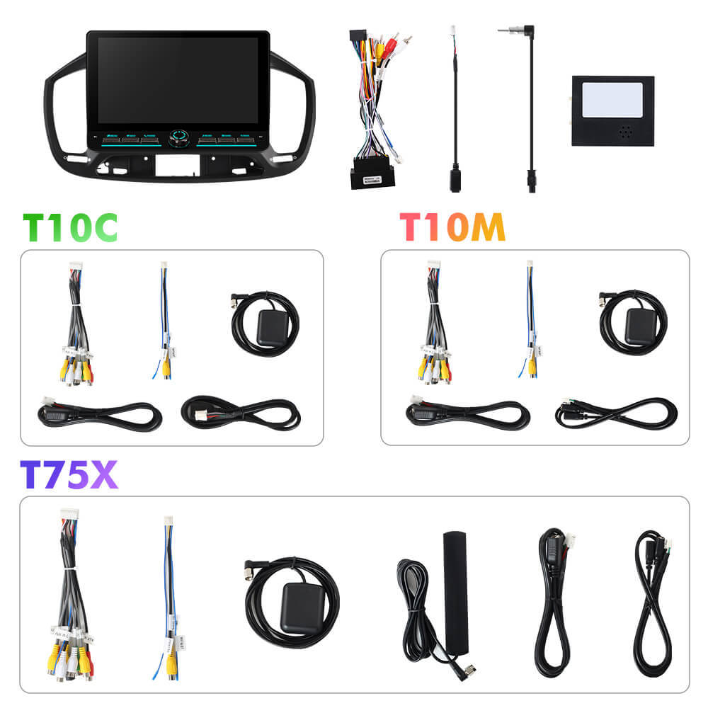 T75/T10C/T10M 10inch Android 14 Angle Key 2.0 Car Radio for Fiat Uno 2015-2020