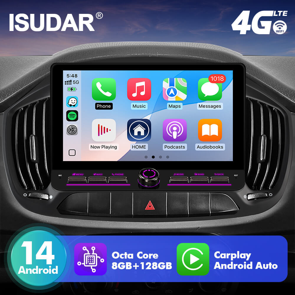 T75/T10C/T10M 10inch Android 14 Angle Key 2.0 Car Radio for Fiat Uno 2015-2020