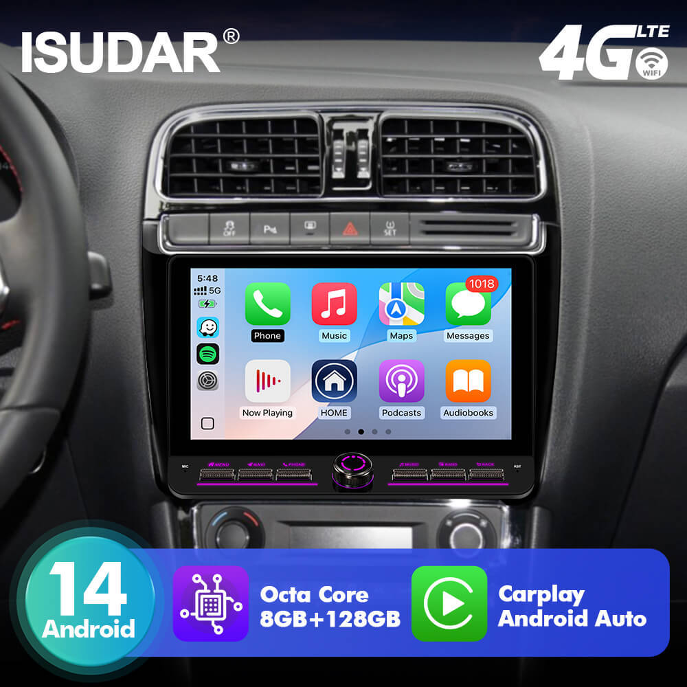 10inch Android 14 Button Car Radio For VW/Volkswagen/POLO Sedan 2009-2017