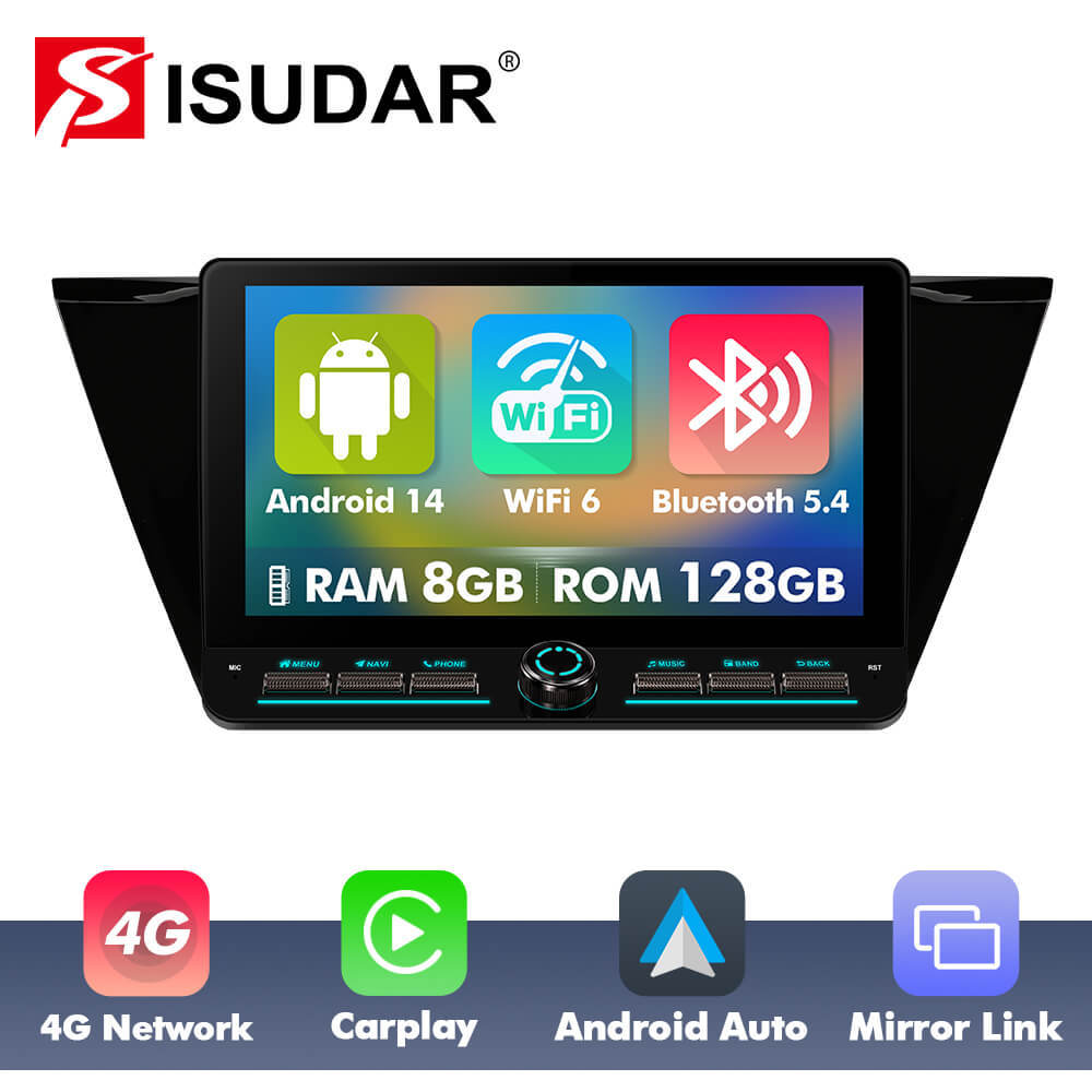 10inch Android 14 Button Car Radio For VW/Volkswagen/TOURAN 2016 2017 2018-