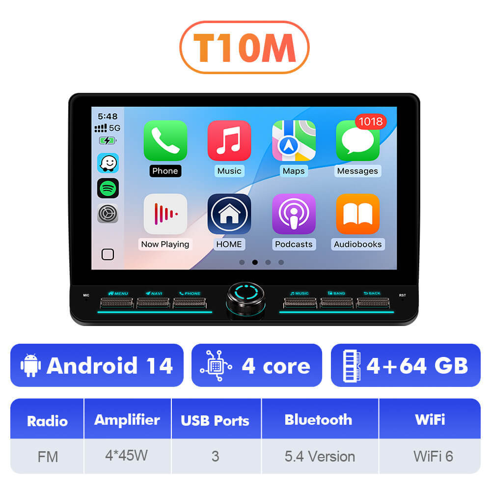 10inch Android 14 Button Car Radio For Volkswagen Touareg FL NF 2010 - 2018