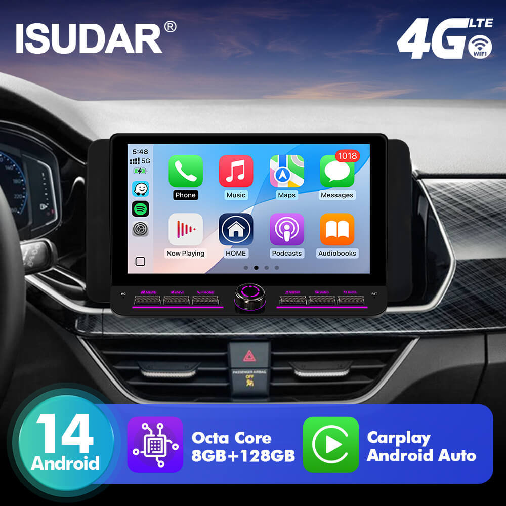 10inch Android 14 Button UIS7865 Car Radio For VW Volkswagen POLO 2021 2022