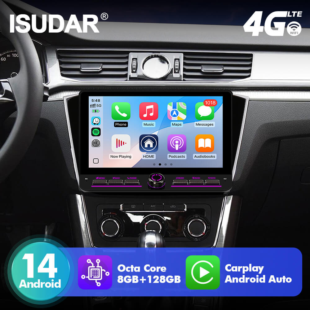 For VW/Passat b8 Magotan 2015- 10inch Angle Key 2.0 Android 14 Button Car Radio