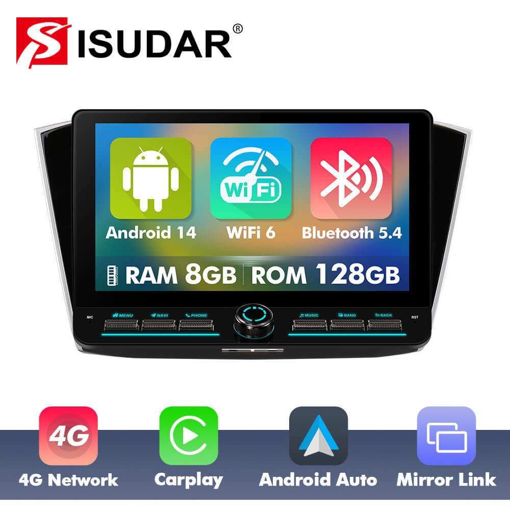 For VW/Passat b8 Magotan 2015- 10inch Angle Key 2.0 Android 14 Button Car Radio