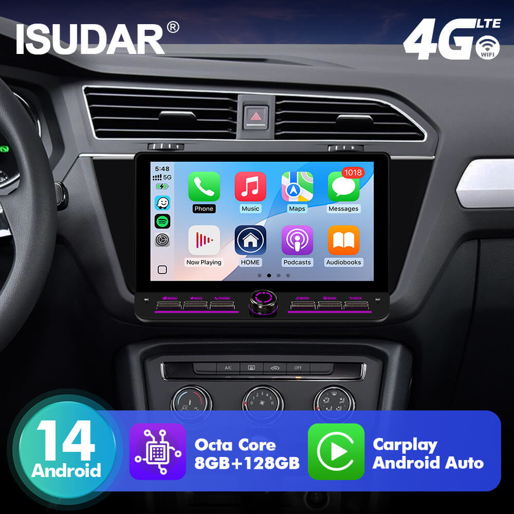 For VW/Volkswagen/Tiguan 2017-2019 Angle Key 2.0 10" Android 14 Button Car Radio