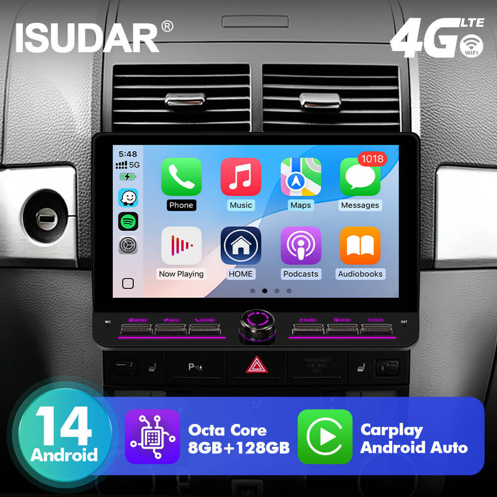 For Volkswagen/Touareg/Transporter T5 10inch Android 14 Button Car Radio