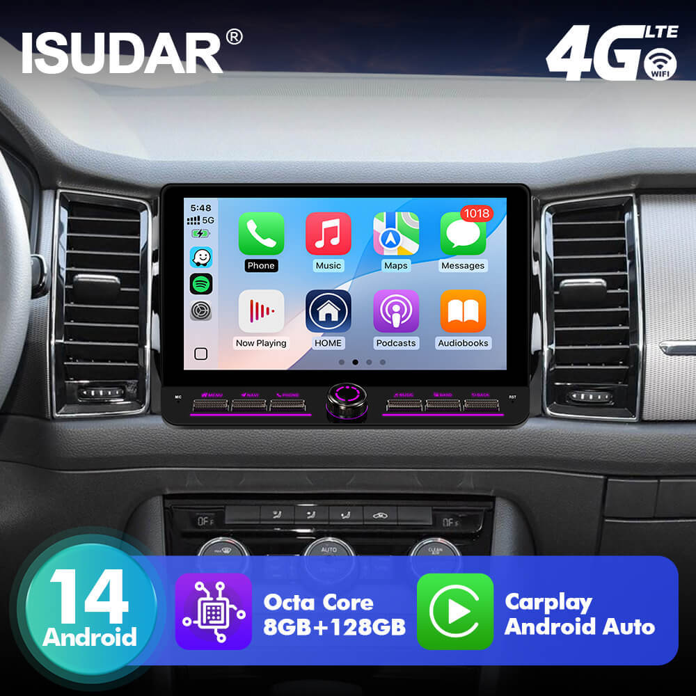10inch Android 14 Angle Key 2.0 Button Car Radio For Skoda Kodiaq 2017-2021