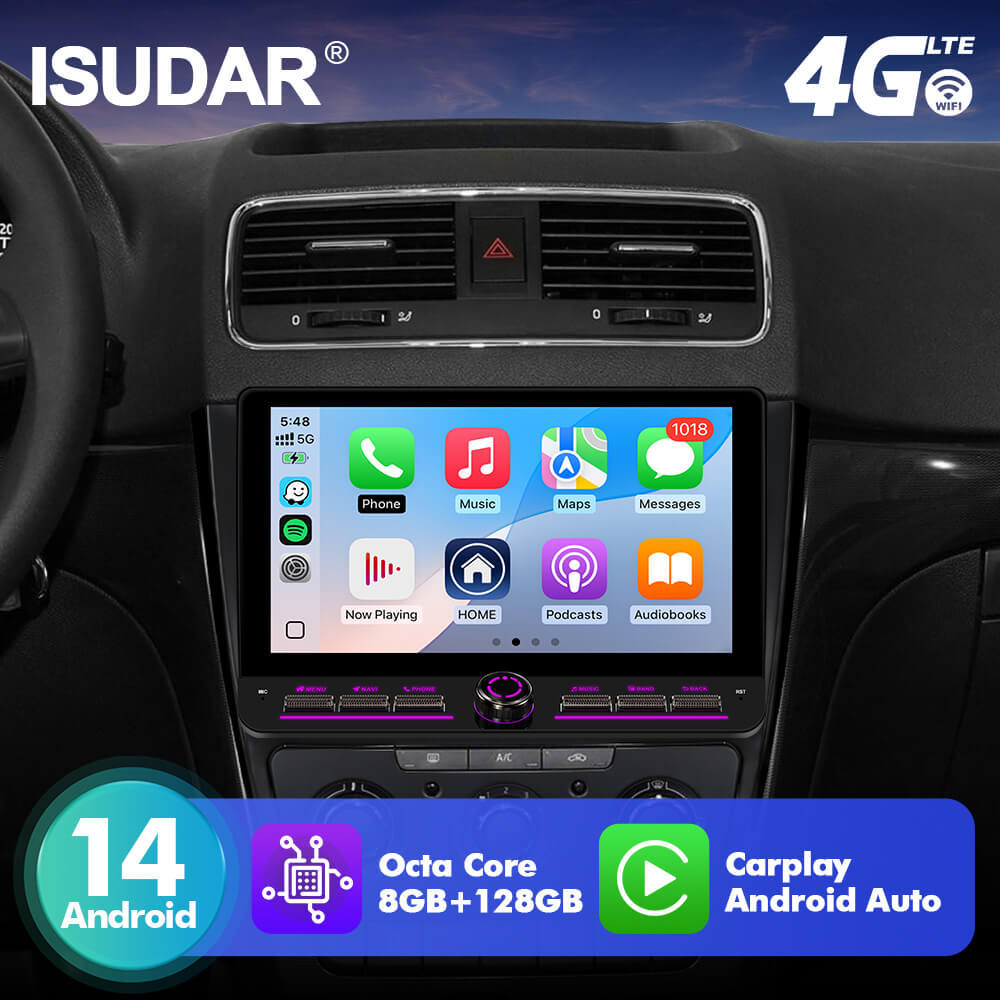 10inch Android 14 Angle Key 2.0 Button Car Radio For Skoda Yeti 2009-2013