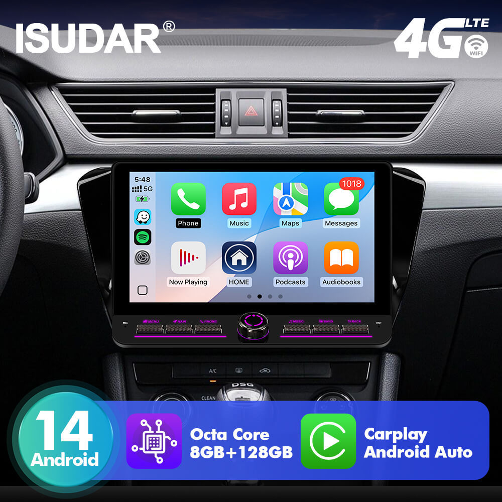For Skoda Superb 3 2016- 10" Android 14 Angle Key 2.0 Button Car Radio