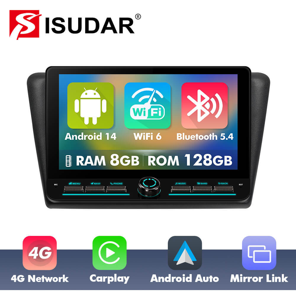 For Volkswagen Skoda Rapid 2013-2019 10inch  Angle Key 2.0 Android 14 Button Car Radio