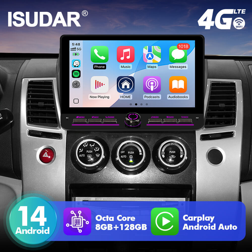 For MITSUBISHI PAJERO SPORT/L200/TRITON Androd 14 10inch Color Light Button Screen Car Radio