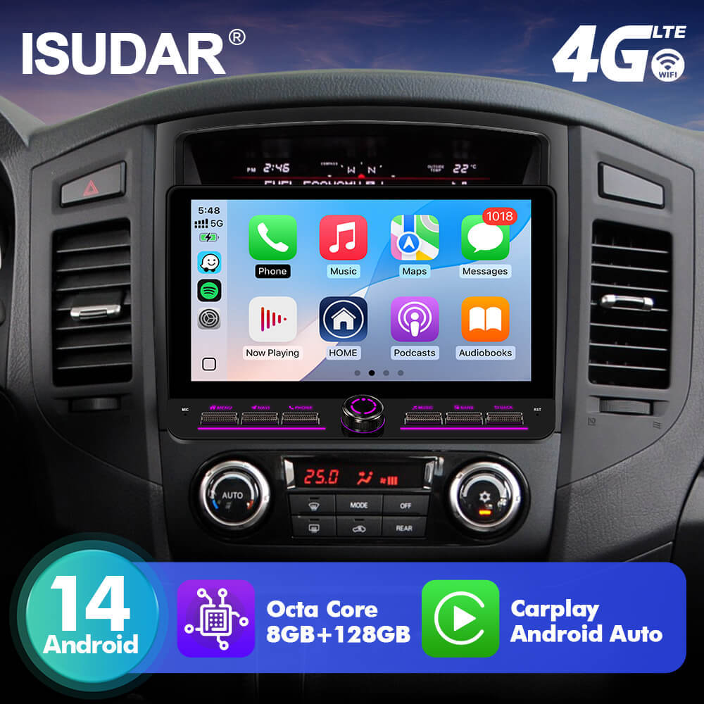 For Mitsubishi/Pajero 2006-2014 Androd 14 10inch Color Light Button Screen Car Radio