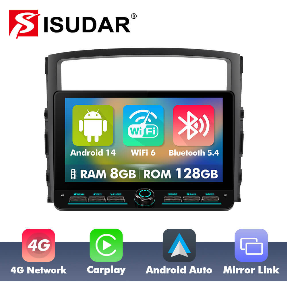 For Mitsubishi/Pajero 2006-2014 Androd 14 10inch Color Light Button Screen Car Radio