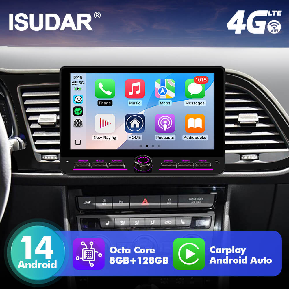 For Seat LEON 2012-2020 Androd 14 10inch Angle Key 2.0 Button Screen Car Radio