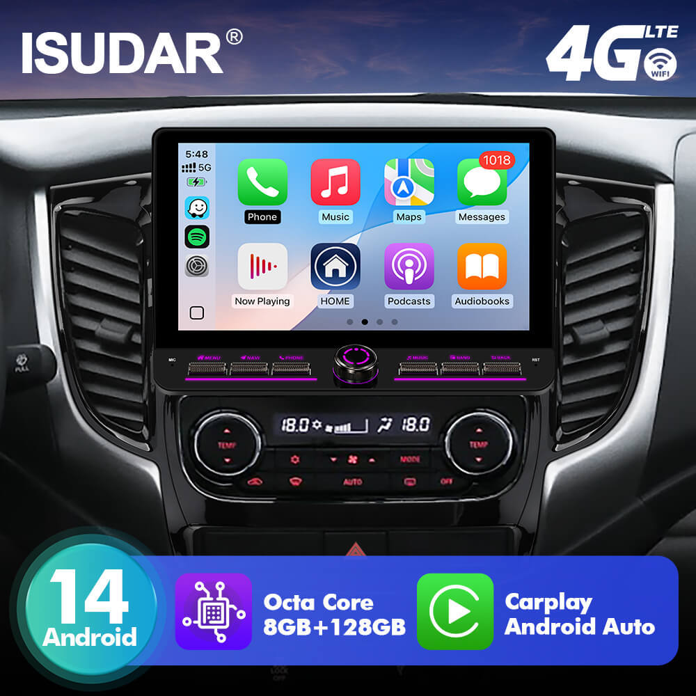 T10C/T10M/T75X For Mitsubishi Triton L200 2017-2022 Androd 14 10inch Button Touch Screen Car Radio