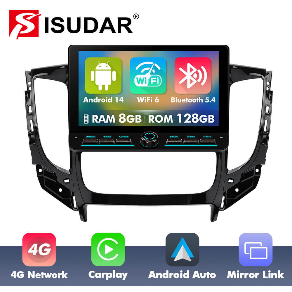 T10C/T10M/T75X For Mitsubishi Triton L200 2017-2022 Androd 14 10inch Button Touch Screen Car Radio