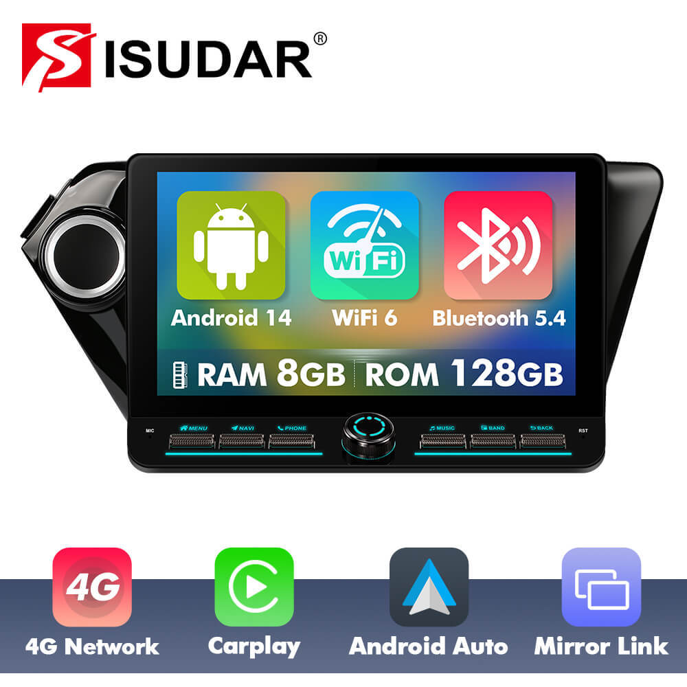 T10C/T10M/T75X For Kia Rio 3 4 2011-2016 Androd 14 10inch  Angle Key 2.0 Touch Screen Car Radio