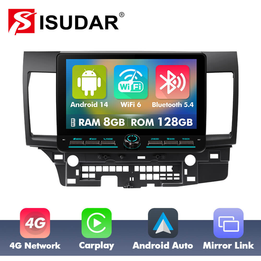T10C/T10M/T75X For Mitsubishi Lancer 2007 - 2013 Androd 14 10inch Button Touch Screen Car Radio