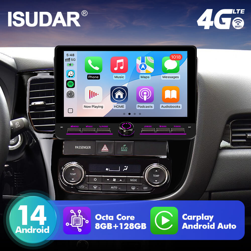 T10C/T10M/T75X For Mitsubishi Outlander 3 2012-2018 Androd 14 10inch Button Touch Screen Car Radio