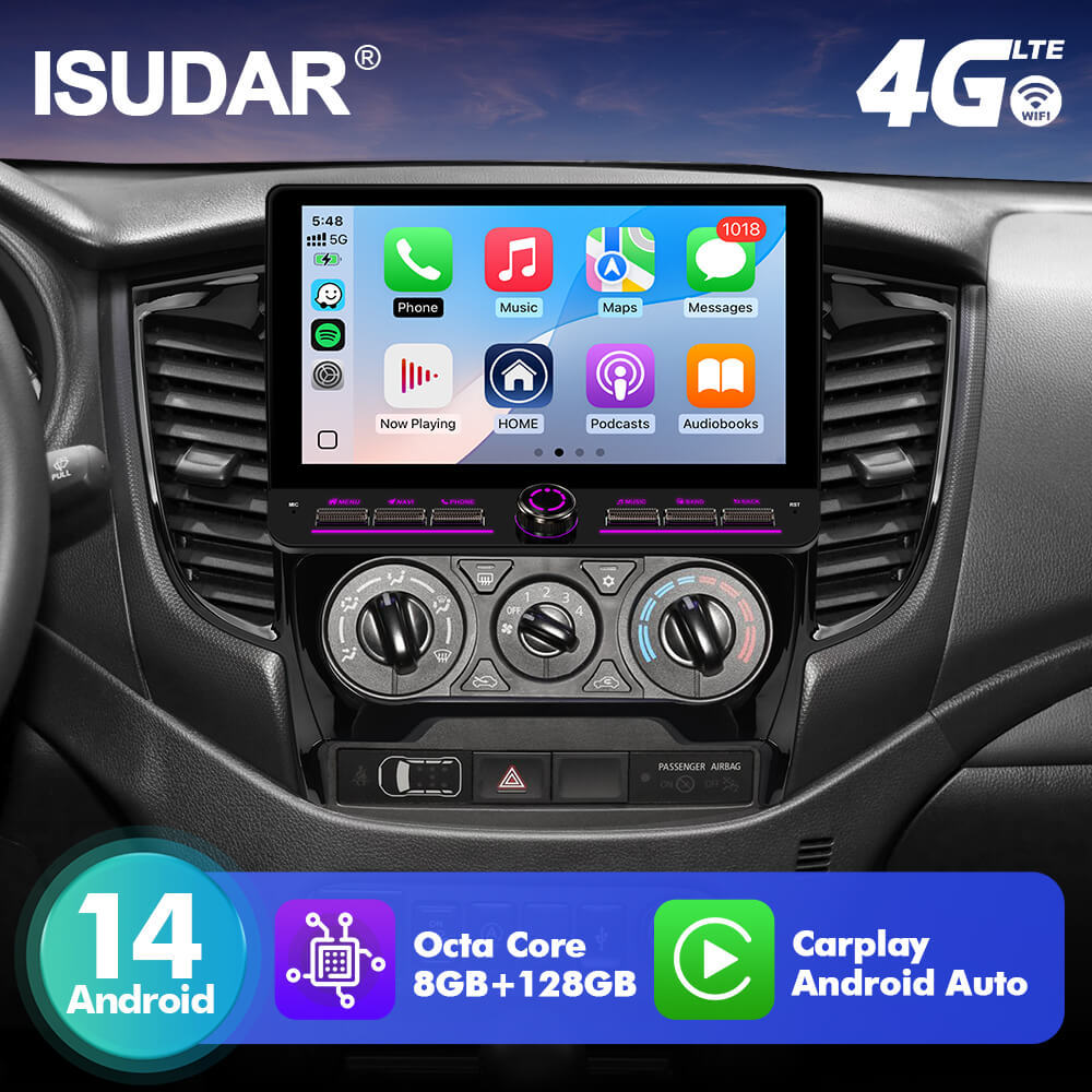 T10C/T10M/T75X For Mitsubishi Triton L200 2017-2022 Androd 14 10inch Button Touch Screen Car Radio