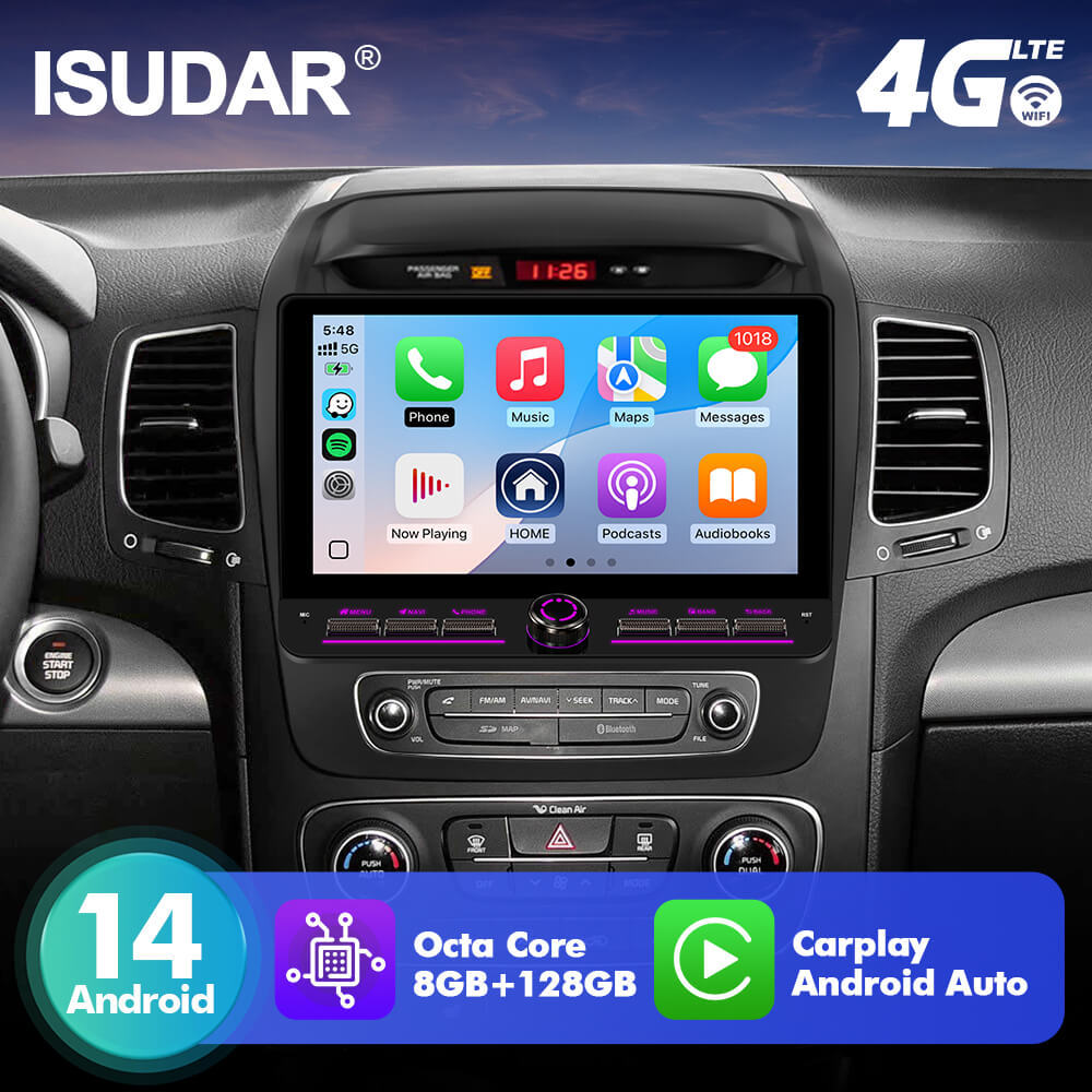 T10C/T10M/T75X For Kia Sorento MK3 2014-2015 Androd 14 10inch  Angle Key 2.0 Touch Screen Car Radio