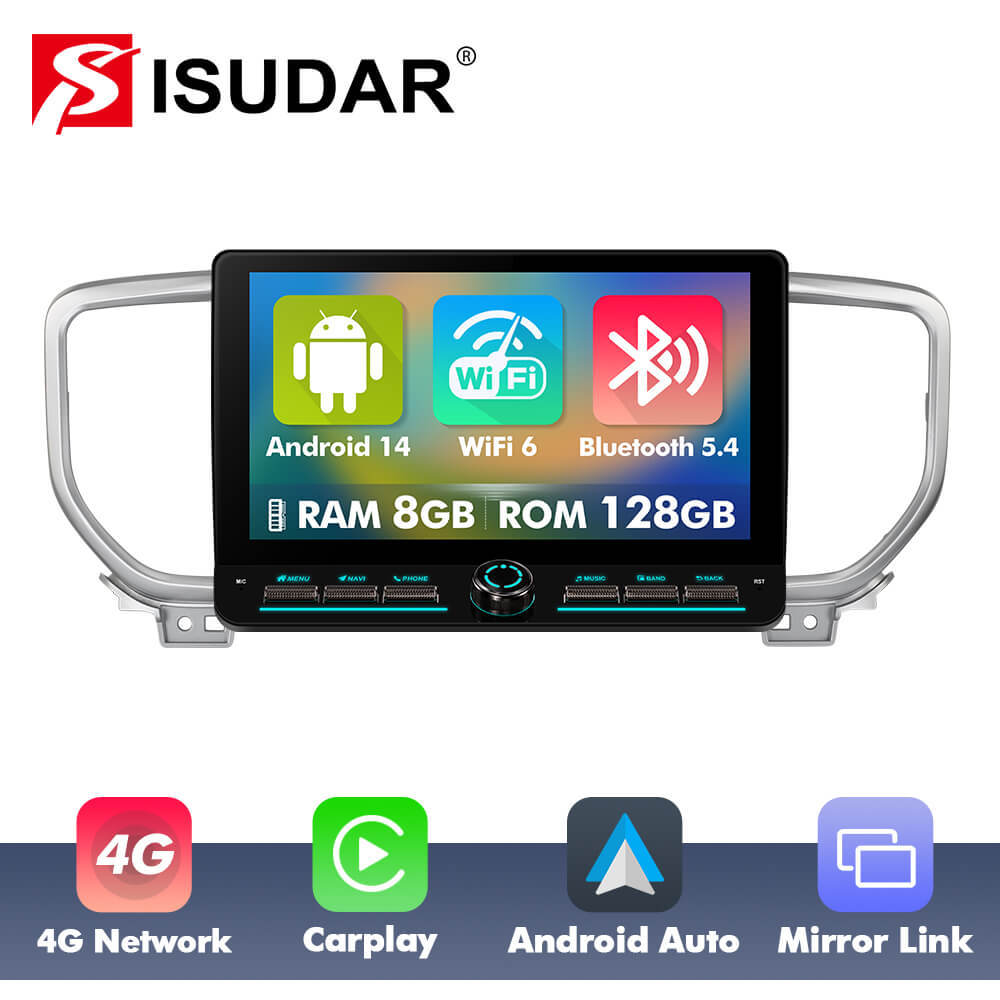 T10C/T10M/T75X For Kia Sportage 4 KX5 2016-2018 Androd 14 10inch  Angle Key 2.0 Touch Screen Car Radio