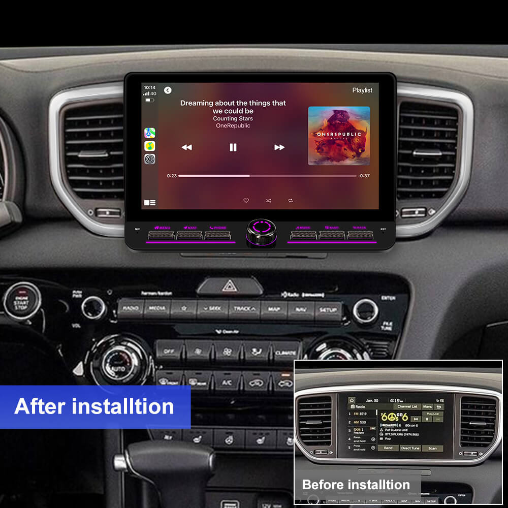 T10C/T10M/T75X For Kia Sportage 4 KX5 2016-2018 Androd 14 10inch  Angle Key 2.0 Touch Screen Car Radio