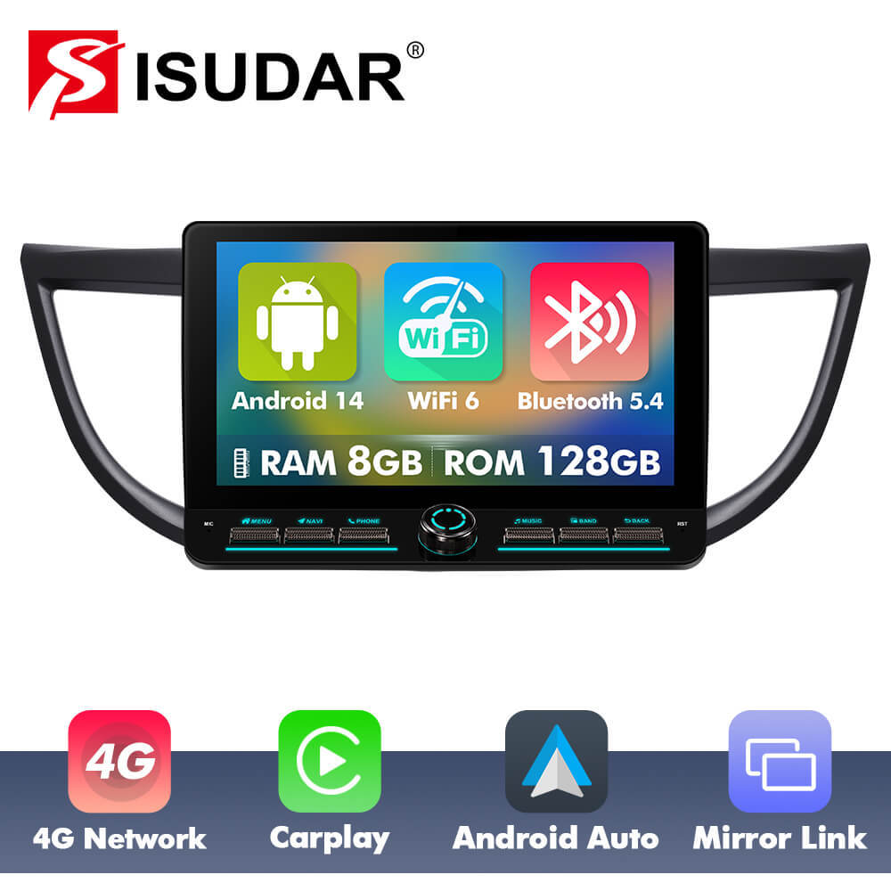 T10C/T10M/T75X For Honda/CRV/CR-V 2012-2016 Androd 14 10inch Angle Key 2.0 Touch Screen Car Radio