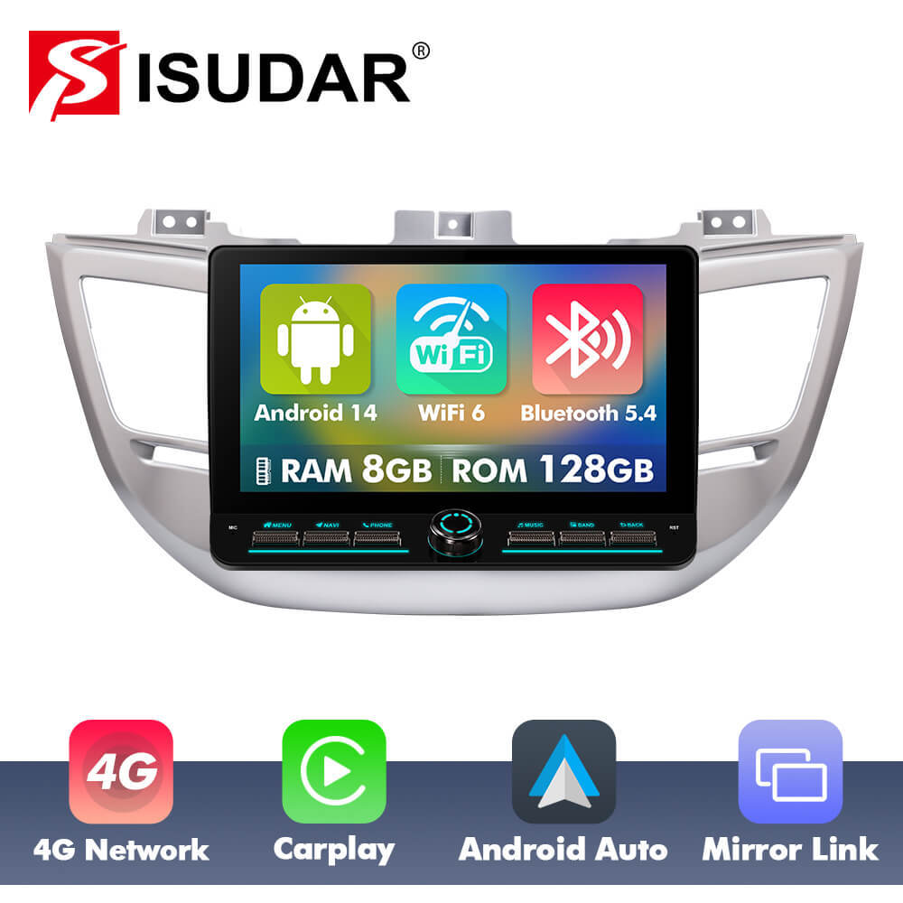 T10C/T10M/T75X For Hyundai/Tucson 3 2015-2018 Androd 14 10inch Angle Key 2.0 Touch Screen Car Radio