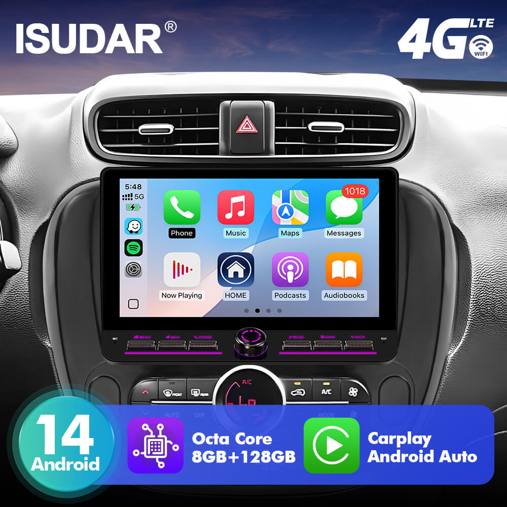 T10C/T10M/T75X For Kia Soul 2014-2019 Androd 14 10inch  Angle Key 2.0 Touch Screen Car Radio-Auto AC