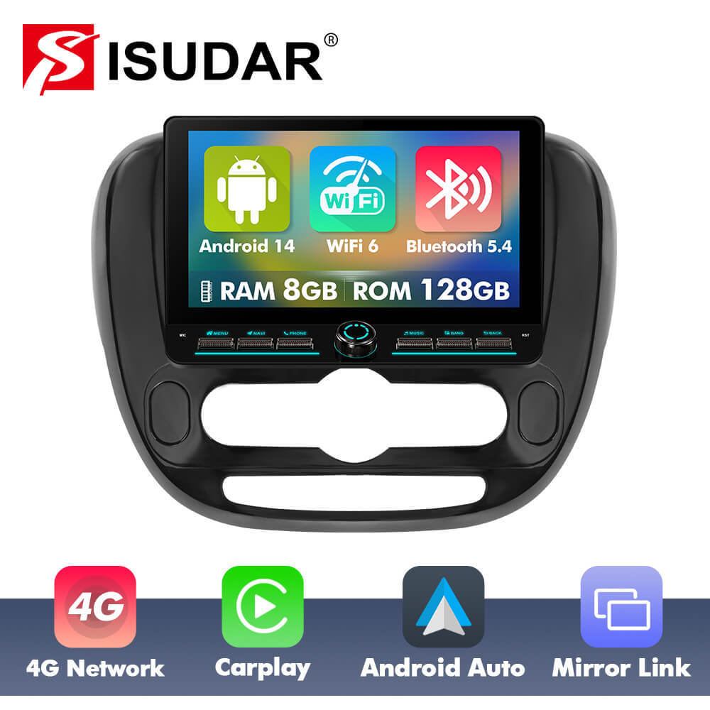 T10C/T10M/T75X For Kia Soul 2014-2019 Androd 14 10inch  Angle Key 2.0 Touch Screen Car Radio-Auto AC