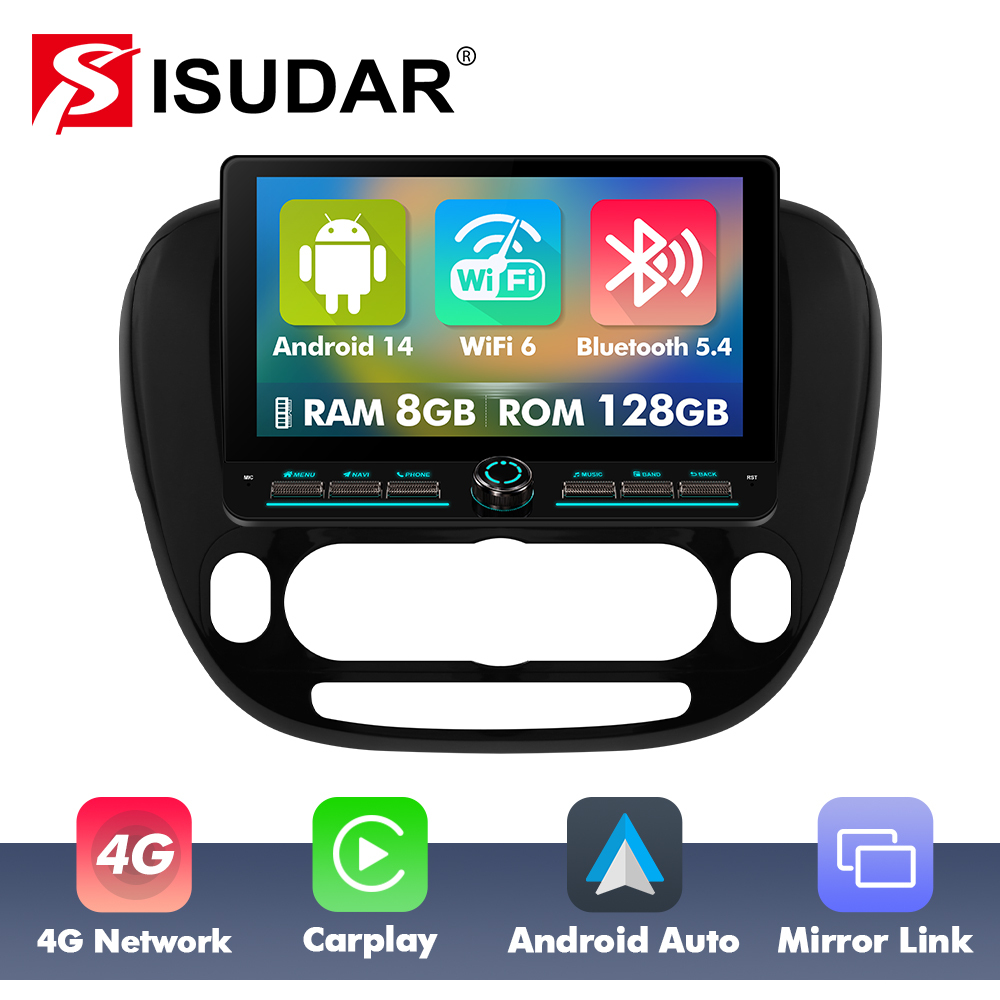 T10C/T10M/T75X For Kia Soul 2014-2019 Androd 14 10inch  Angle Key 2.0 Touch Screen Car Radio-Manual AC