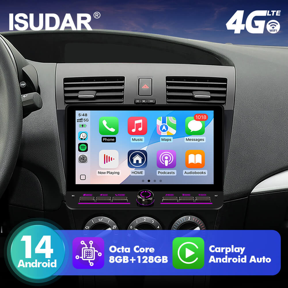 T10C/T10M/T75X For Mazda 3 2010 - 2013 Androd 14 10inch Angle Key 2.0 Touch Screen Car Radio