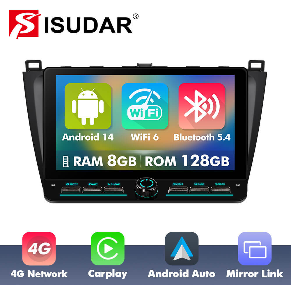 T10C/T10M/T75X For Mazda 6 2 3 GH Androd 14 10inch Angle Key 2.0 Touch Screen Car Radio