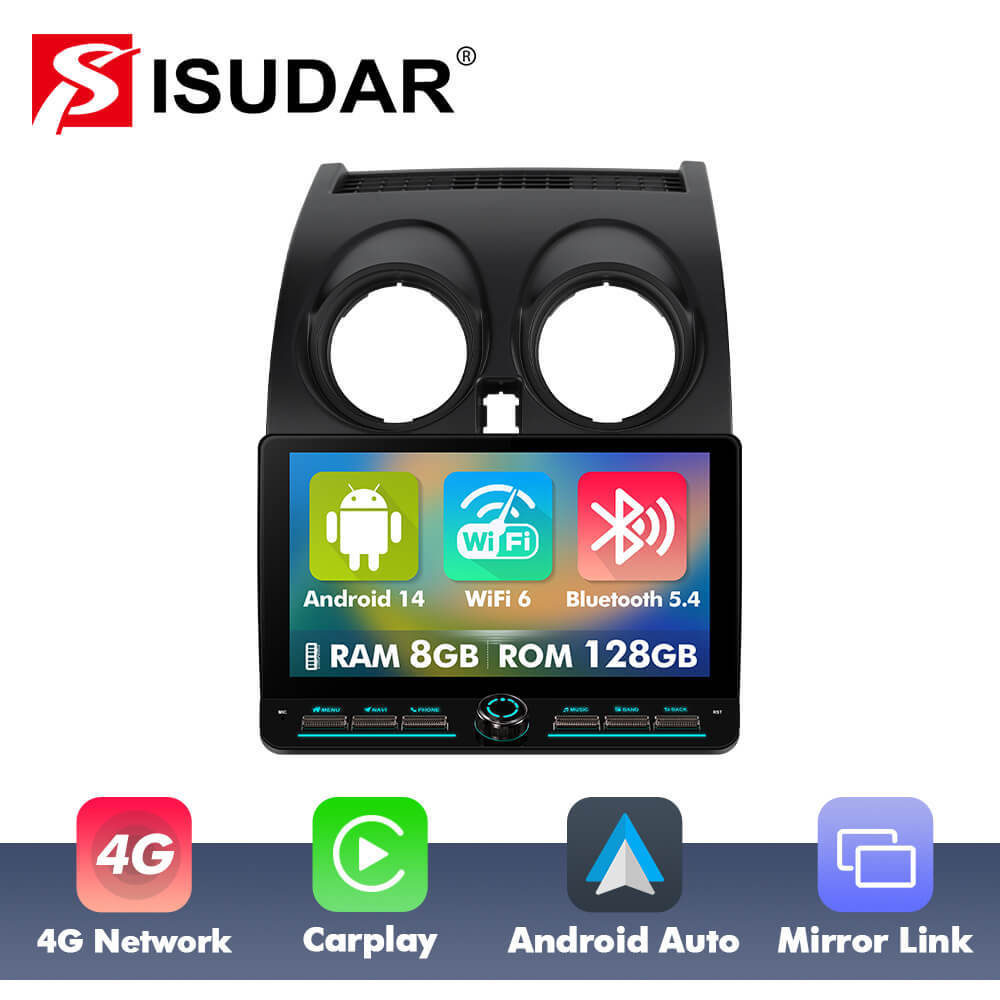 T10C/T10M/T75X For Nissan Qashqai J10 2006-2013 Androd 14 10inch Angle Key 2.0 Touch Screen Car Radio