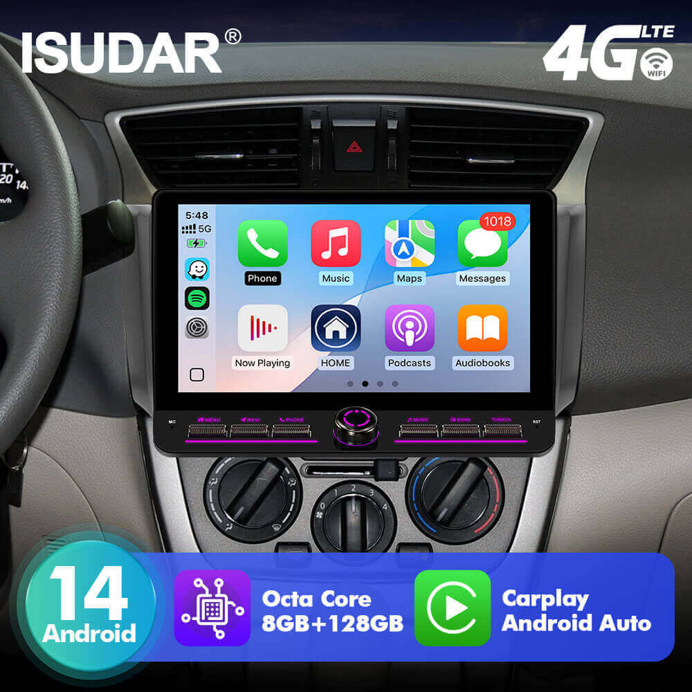 T10C/T10M/T75X For Nissan Sentra B17 2012-2017 Androd 14 10inch Angle Key 2.0 Touch Screen Car Radio
