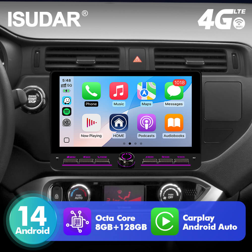 T75/T10C/T10M 10inch Android 14 Angle Key 2.0 Car Radio For Kia Rio 4 K3 2012-2017