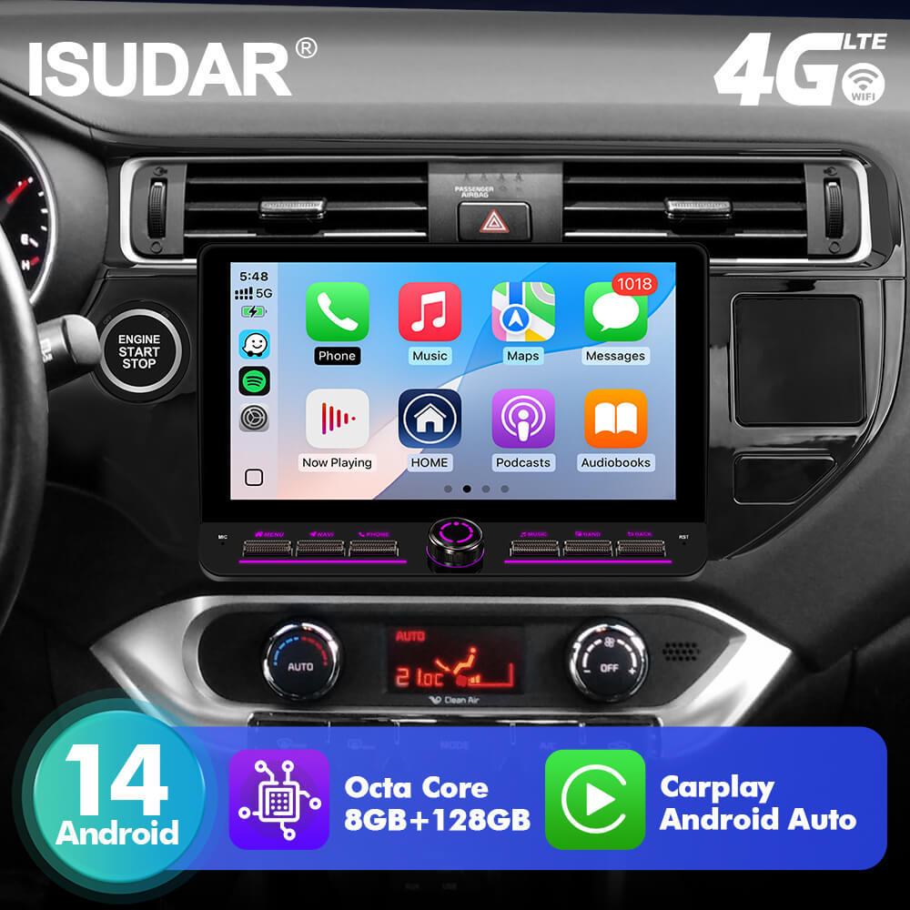 T75/T10C/T10M 10inch Android 14 Angle Key 2.0 Car Radio For Kia Rio 4 K3 2012-2017