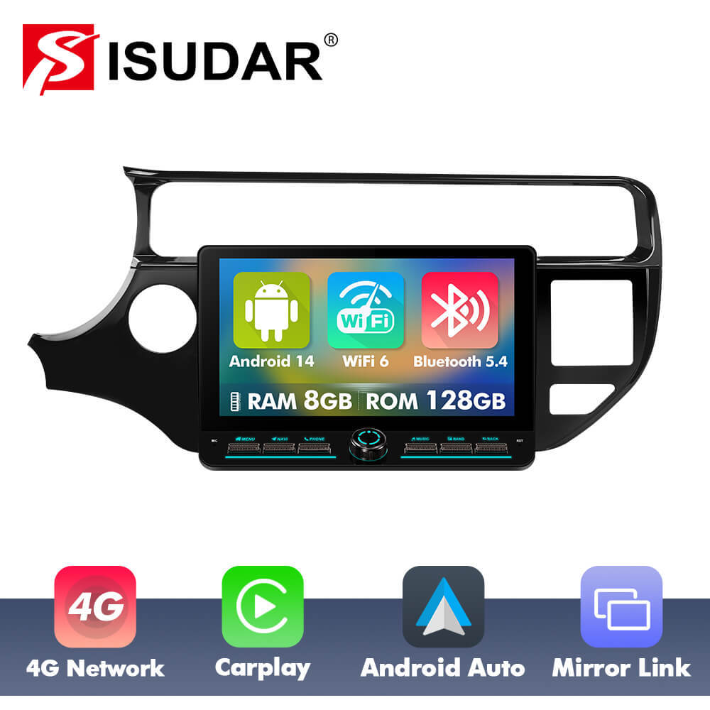 T75/T10C/T10M 10inch Android 14 Angle Key 2.0 Car Radio For Kia Rio 4 K3 2012-2017