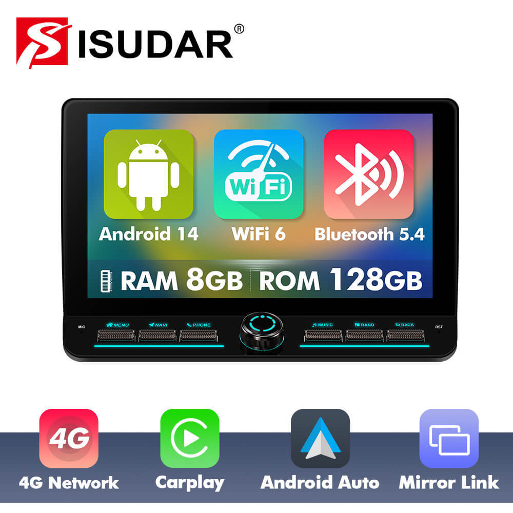 T75/T10C/T10M 10inch Android 14 Angle Key 2.0 Car Radio For Toyota Avensis 2002-2008