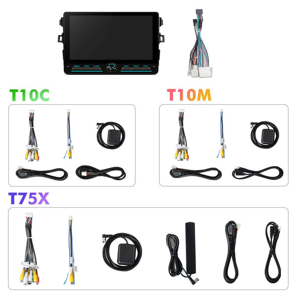 T75/T10C/T10M 10inch Android 14 Angle Key 2.0 Car Radio For Toyota Corolla E140 150 2006-2012