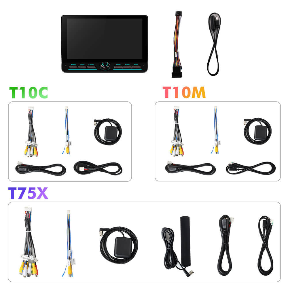 T75/T10C/T10M 10inch Android 14 Angle Key 2.0 Car Radio For LADA Granta 2018-2019