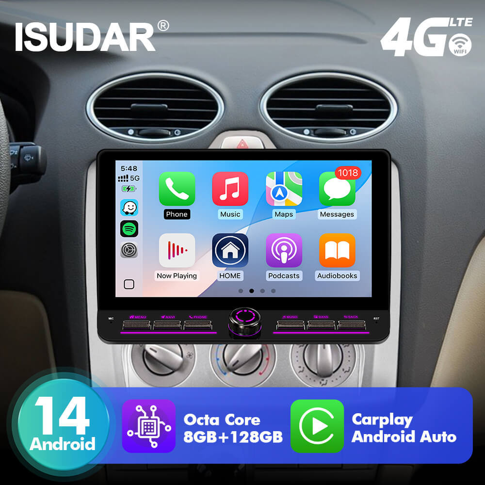 T10C/T10M/T75X For Ford Focus 2 Mk 2 2004-2011 Androd 14 10inch Button Touch Screen Car Radio