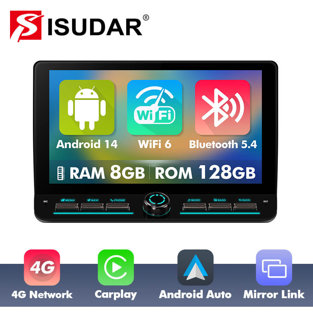 T75/T10C/T10M 10inch Android 14 Angle Key 2.0 Car Radio For Peugeot 407 1 2004 - 2011